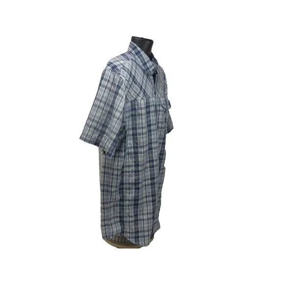Duluth Shirt LT Blue Yellow Plaid Armachillo Lightweight Wicking Vented‎ 475205 - Picture 8 of 14